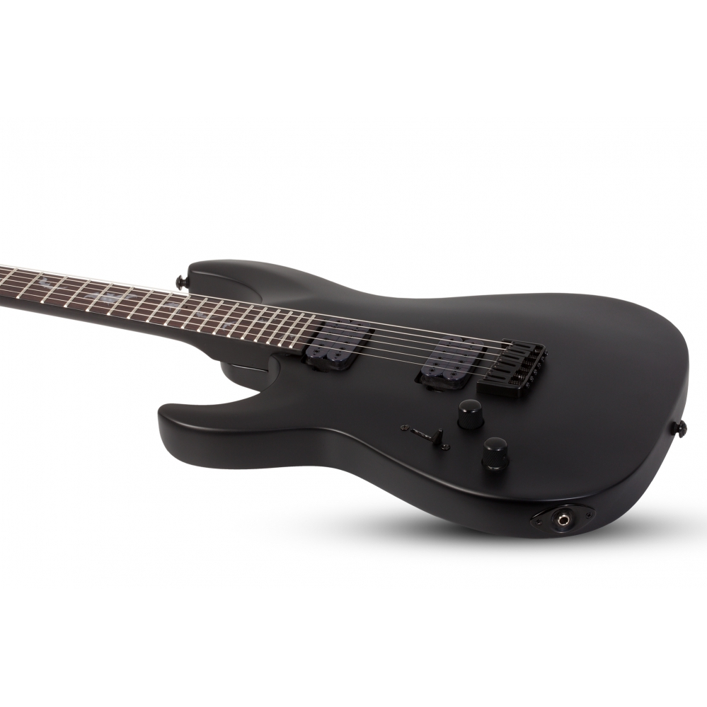 Schecter Damien-6 Solak Elektro Gitar (Satin Black) 2