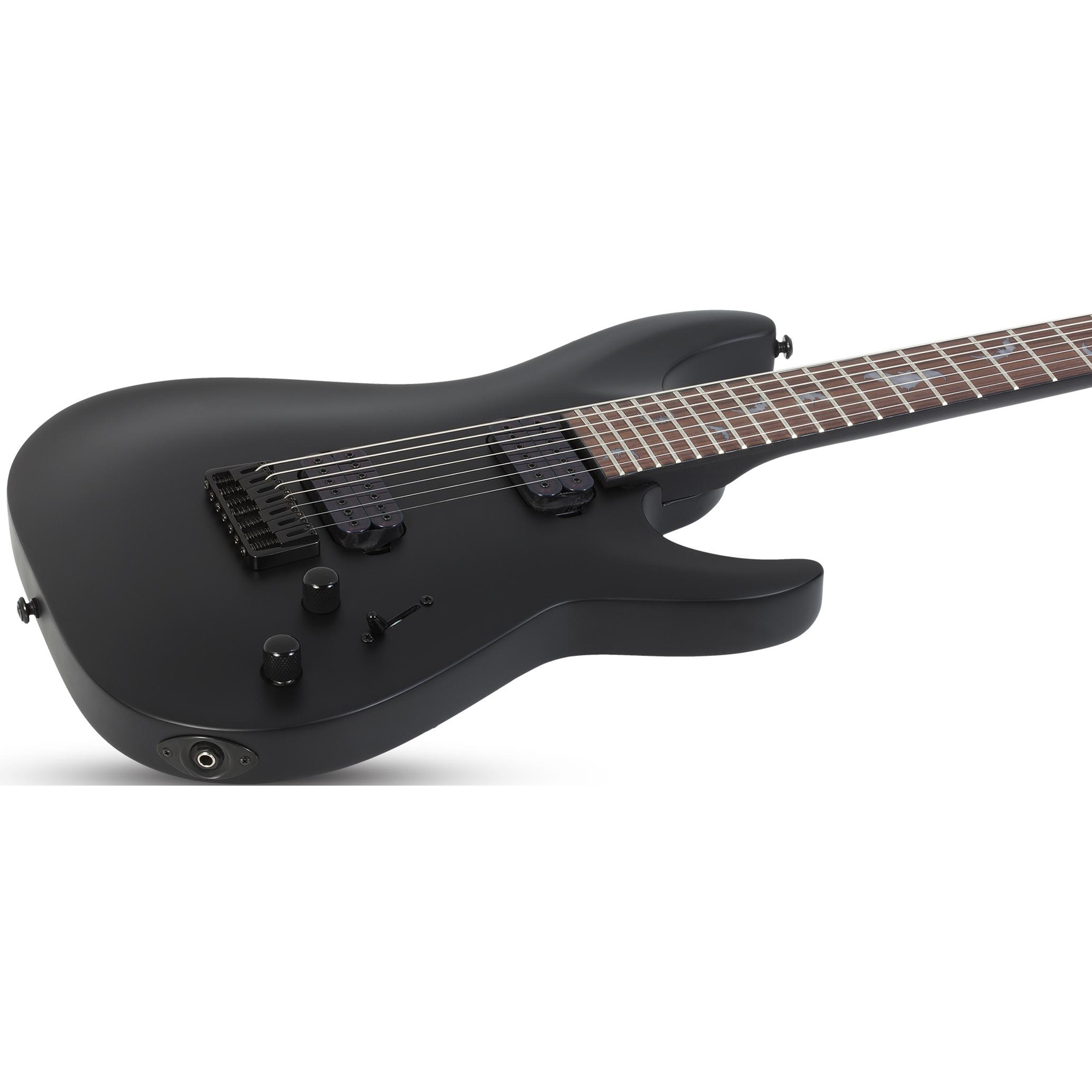 Schecter Damien-7 7 Telli Elektro Gitar (Satin Black) 2