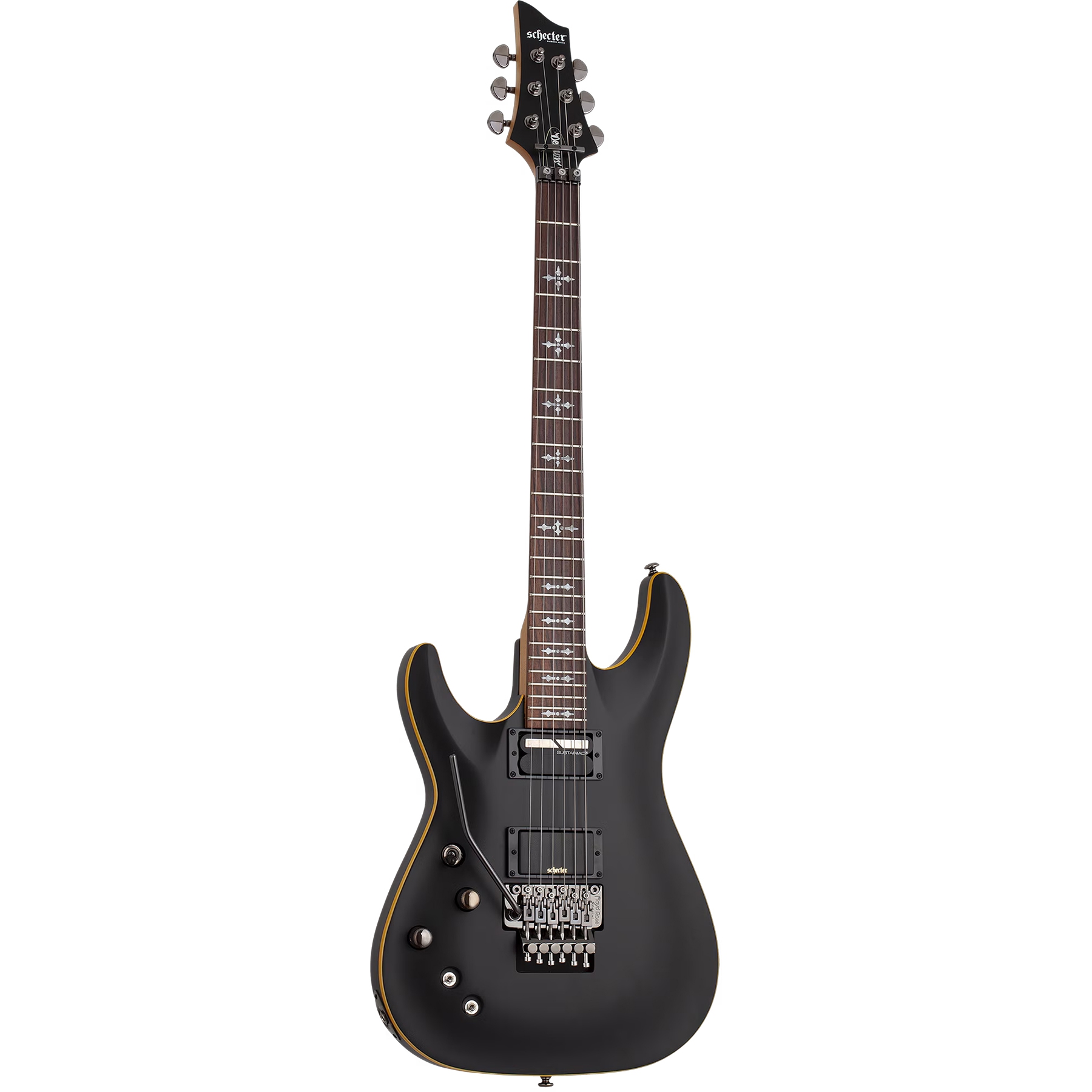 Schecter Demon-6 FR-S – Solak Elektro Gitar (Aged Black Satin) 1