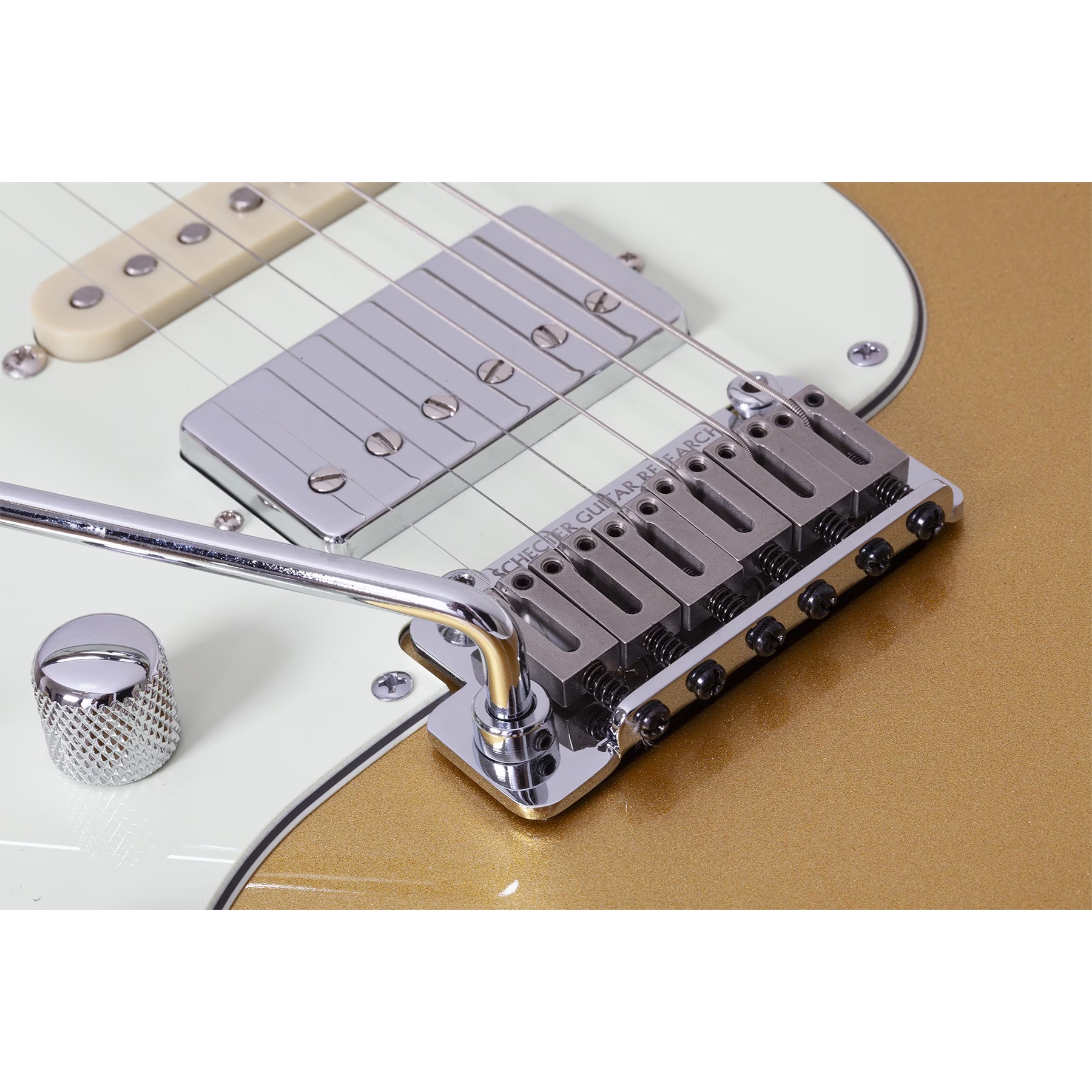 Schecter Nick Johnston Traditional HSS 10th Anniversary Solak Elektro Gitar (Atomic Saffron) 3