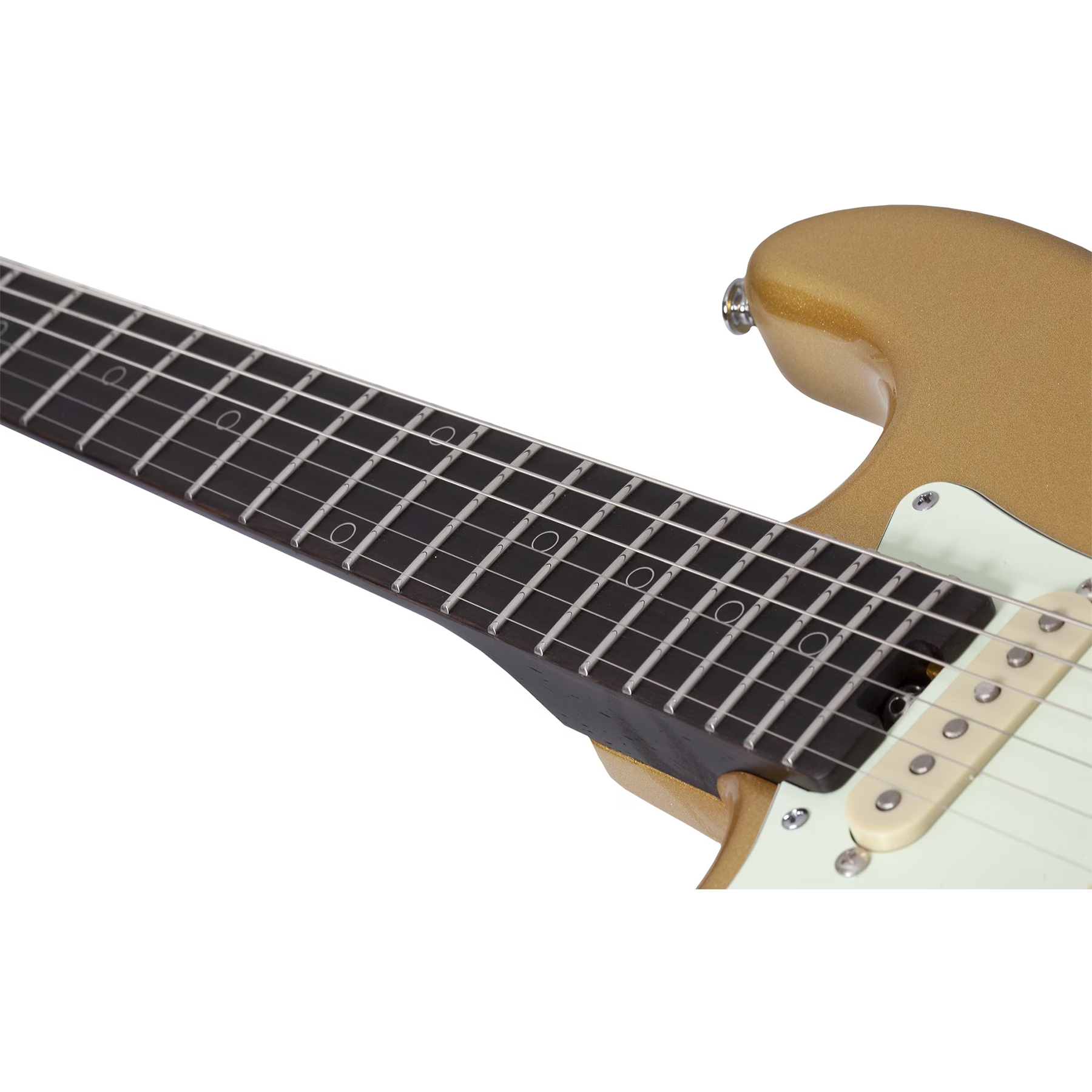 Schecter Nick Johnston Traditional HSS 10th Anniversary Solak Elektro Gitar (Atomic Saffron) 5