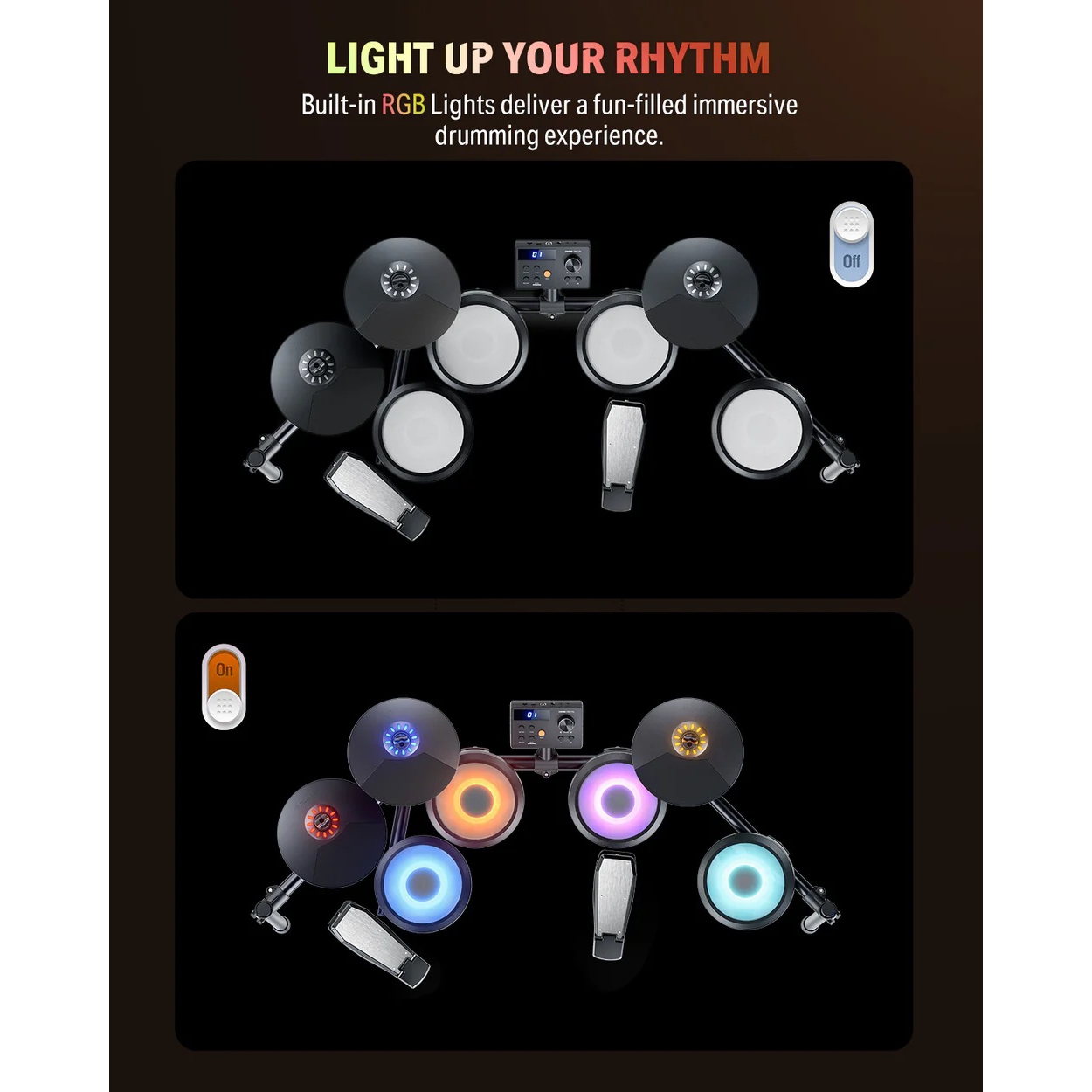 Donner DED-70L LED’li Elektronik Davul Seti 4