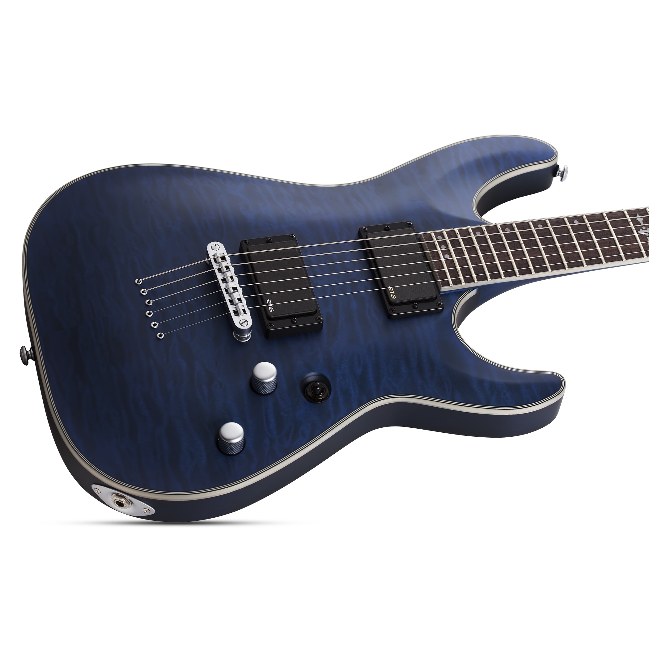 Schecter C-1 Platinum Elektro Gitar (Thru Midight Blue) 2
