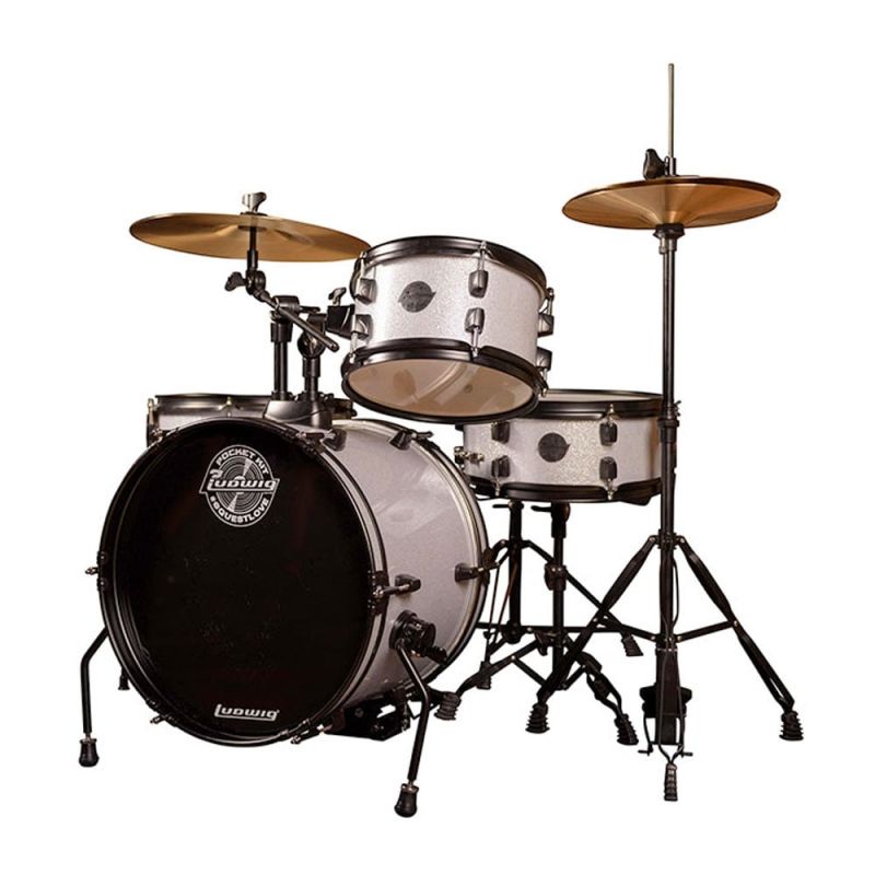 Ludwig The Pocket Kit By Questlove Silver Sparkle Çocuklar için Akustik Davul Seti 2