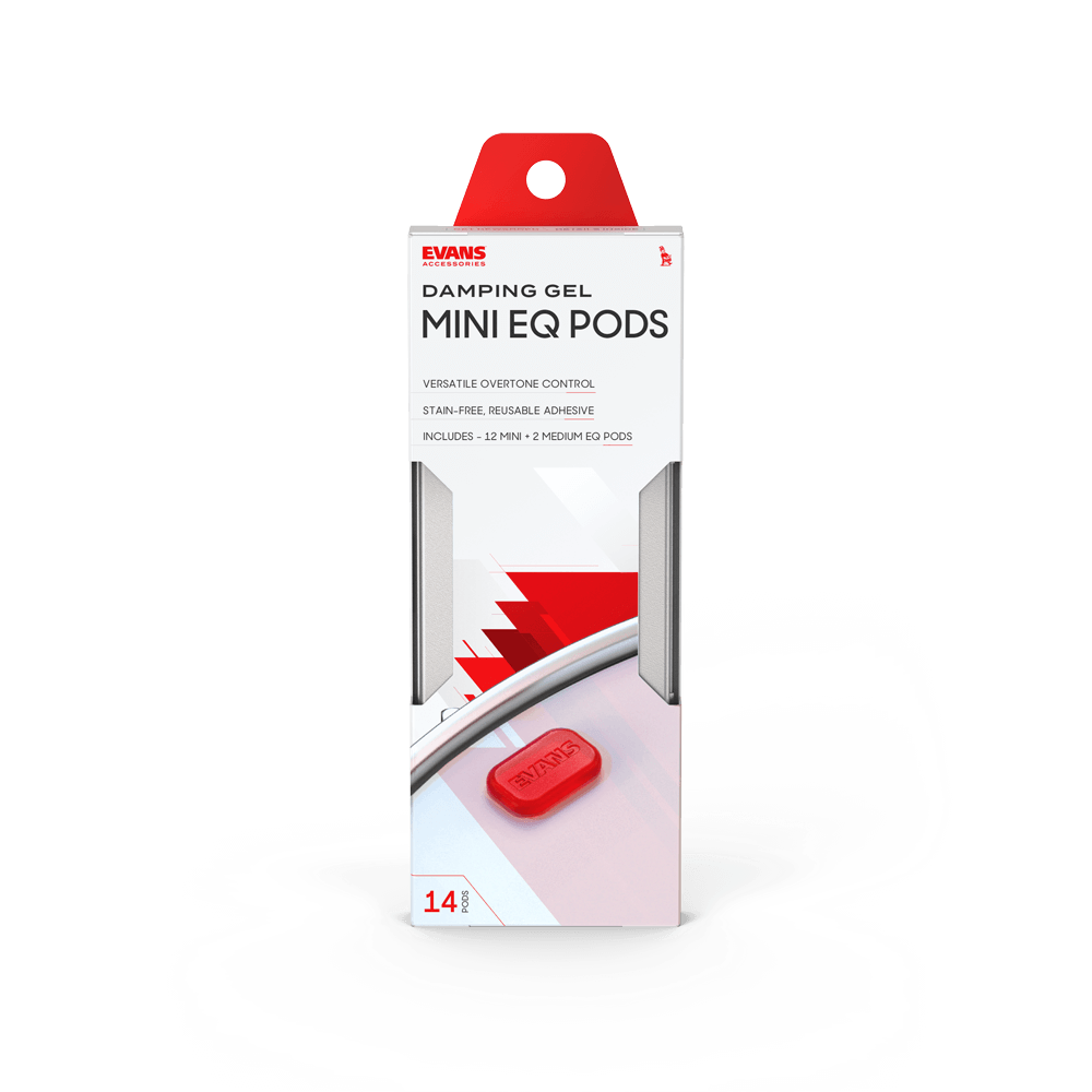 EVANS EQPODSMINI DRUM GELS 12 MINI + 2 MEDIUM PODS 4