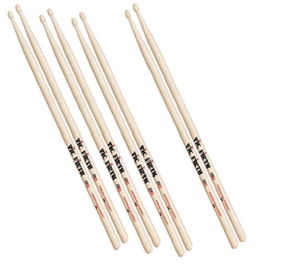 VICFIRTH P5A.3-5A.1 BAGET (3+1 ÇİFT), 5A WOOD, HICKORY, 16"x0.565", ME 1