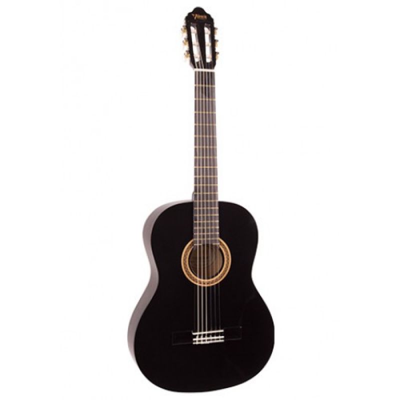 Valencia Vc103tbk Klasik Gitar 3/4 Siyah Sap Çelikli 1