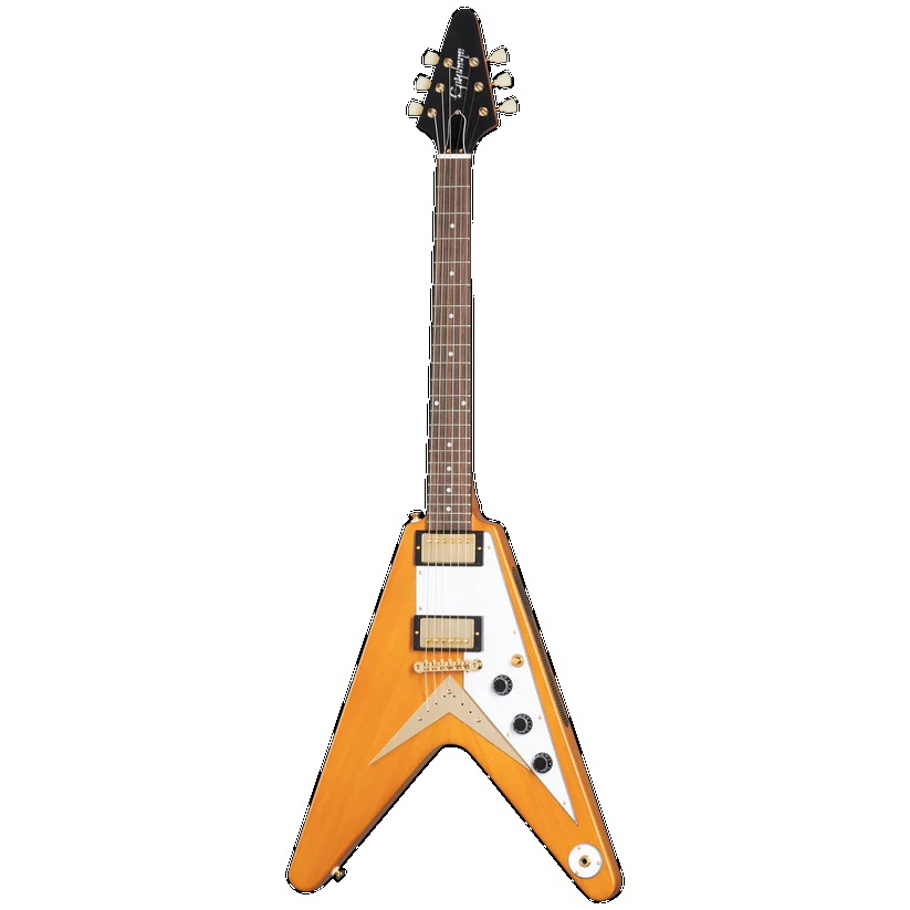 Epiphone IGC 1958 Korina Flying V Elektro Gitar (Aged Natural) 1