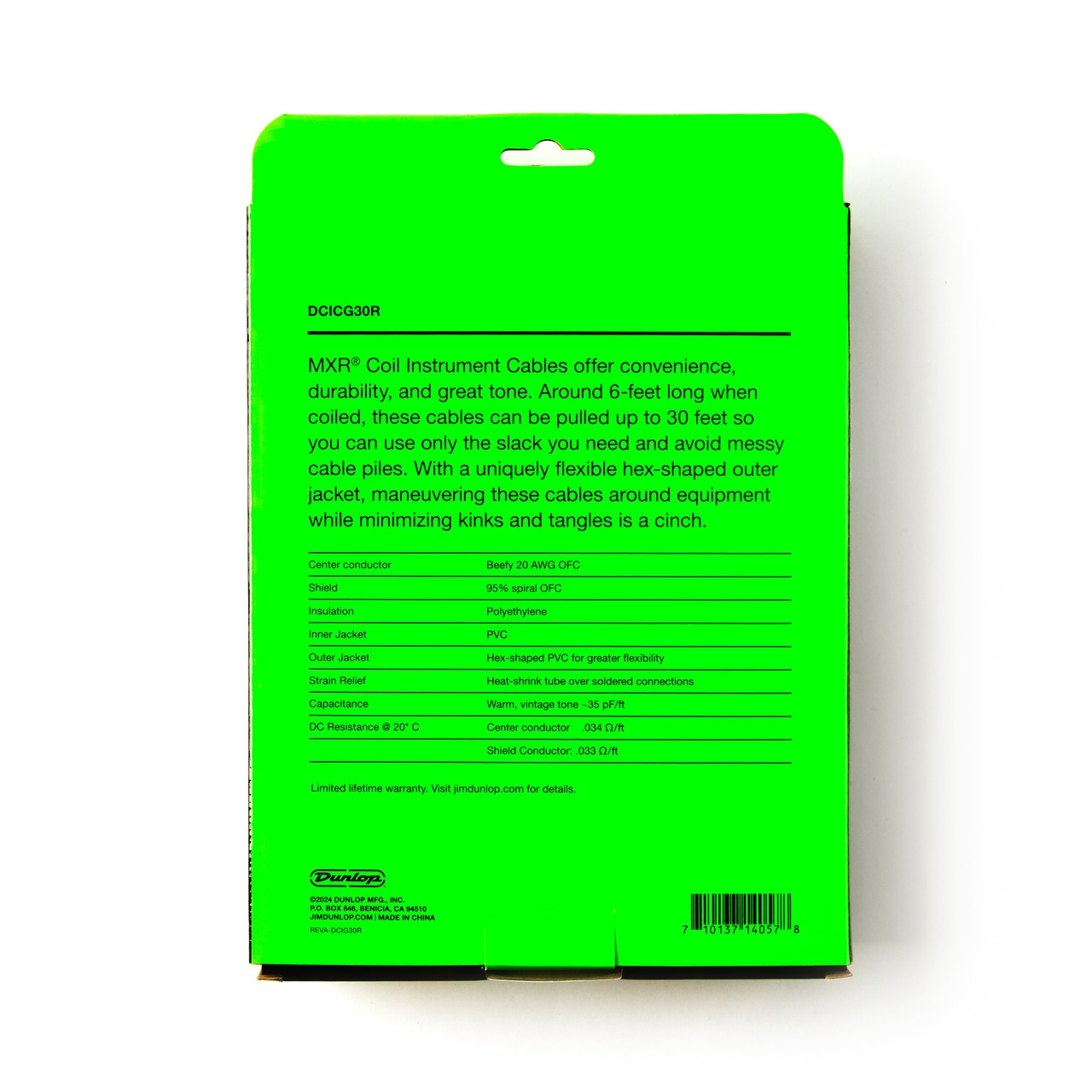 MXR DCICG30R 9 Metre Coil Glow Enstrüman Kablosu (Straight - Right Angle) 5