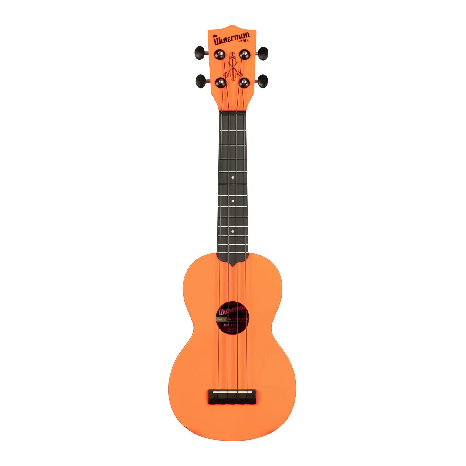 Kala Waterman Recycled Soprano Ukulele (Sunset Orange) 1