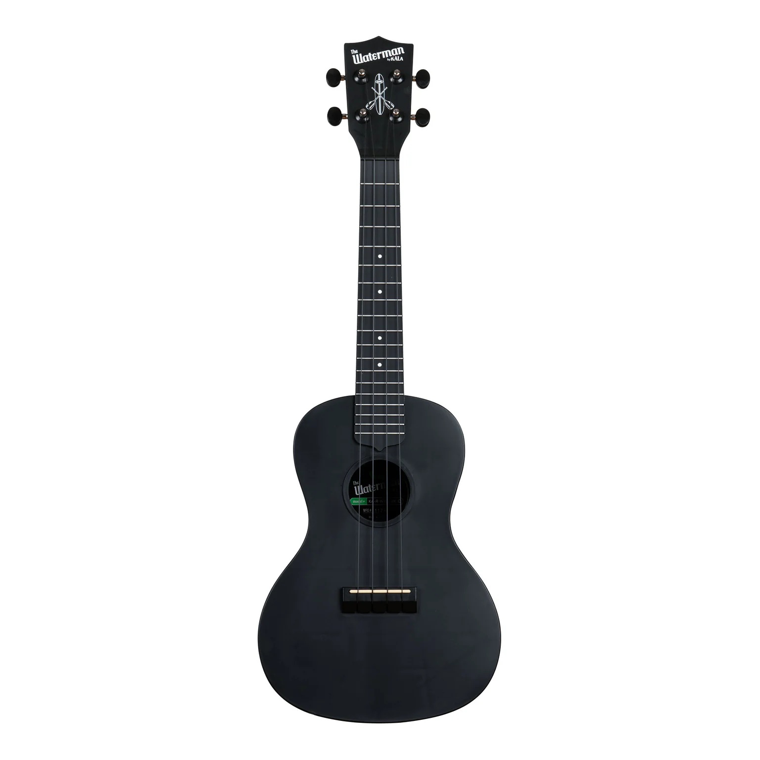 Kala Waterman Recycled Concert Ukulele (Black Sand) 1