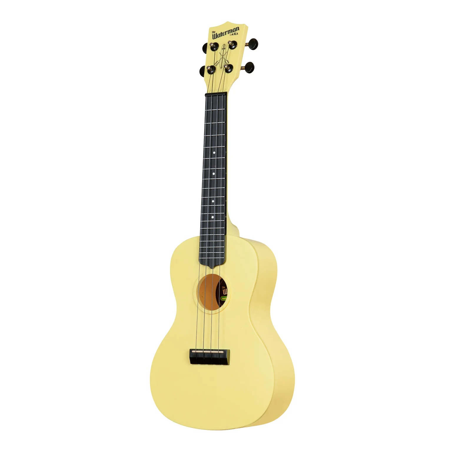 Kala Waterman Recycled Concert Ukulele (Starlight Yellow - Glow In The Dark) 3