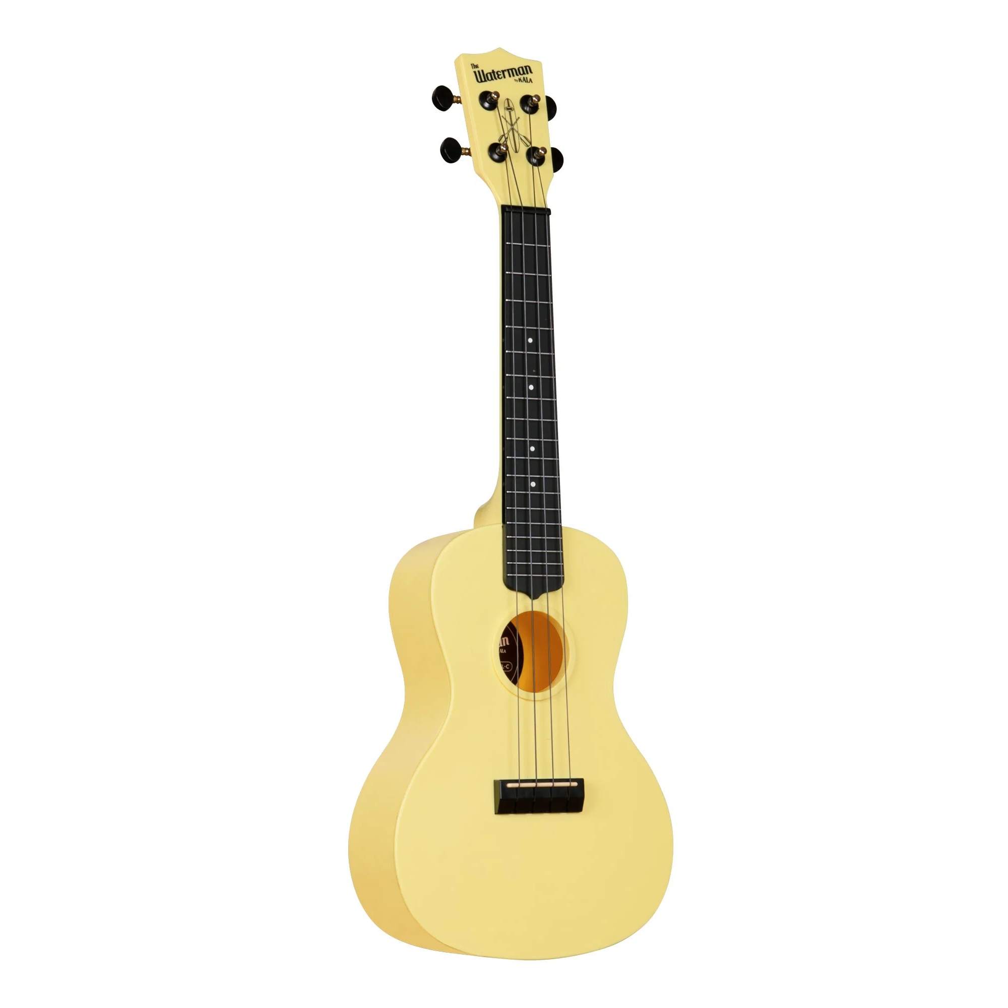 Kala Waterman Recycled Concert Ukulele (Starlight Yellow - Glow In The Dark) 4
