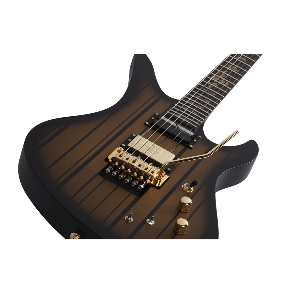 Schecter Synyster Custom FR Elektro Gitar (Satin Gold Burst) 4