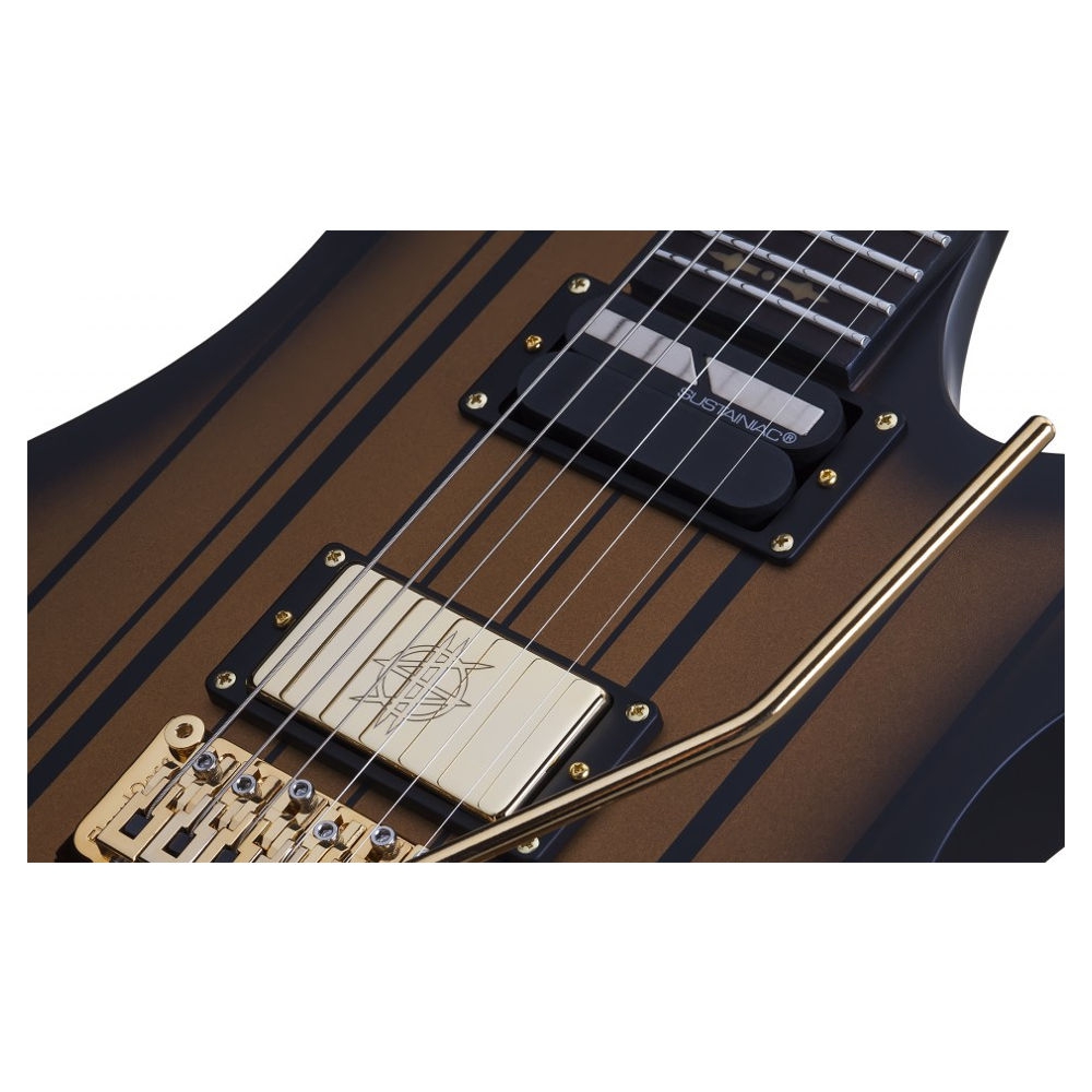 Schecter Synyster Custom FR Elektro Gitar (Satin Gold Burst) 5