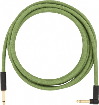 Fender Festival Düz/L Uçlu 3m Pure Hemp Yeşil Enstrüman Kablosu 2