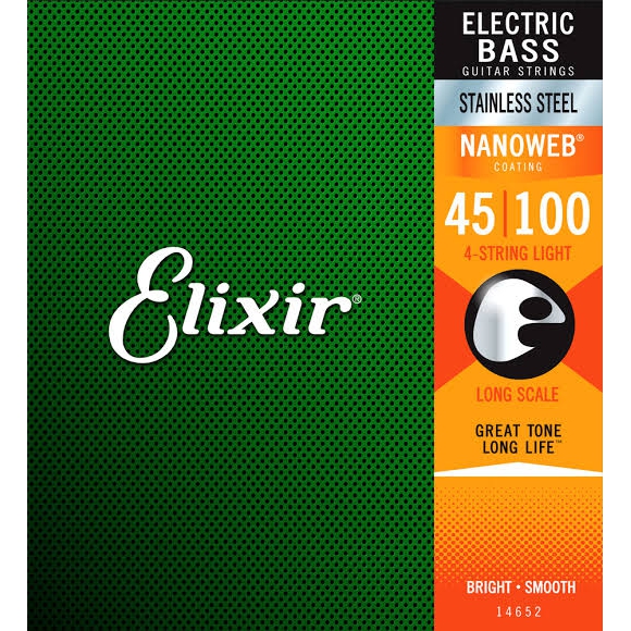 Elixir 14652 Nanoweb 4 Telli Bas Gitar Teli (45-100) 1
