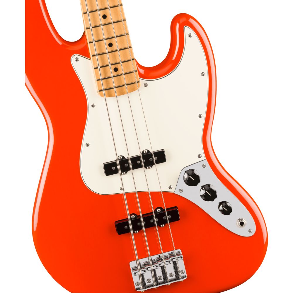 Fender Player II Jazz Bass Akçaağaç Klavye Coral Red Bas Gitar 3