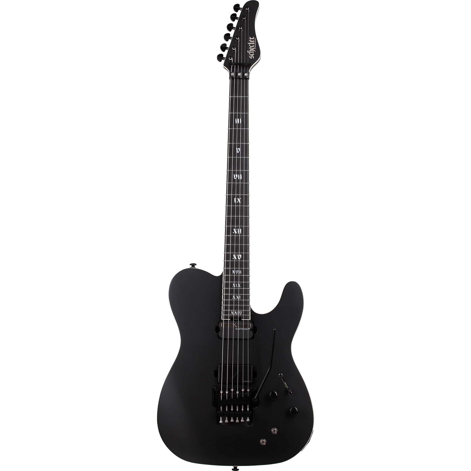Schecter PT FR-S SLS Elite Evil Twin Elektro Gitar (Mat Siyah) 1