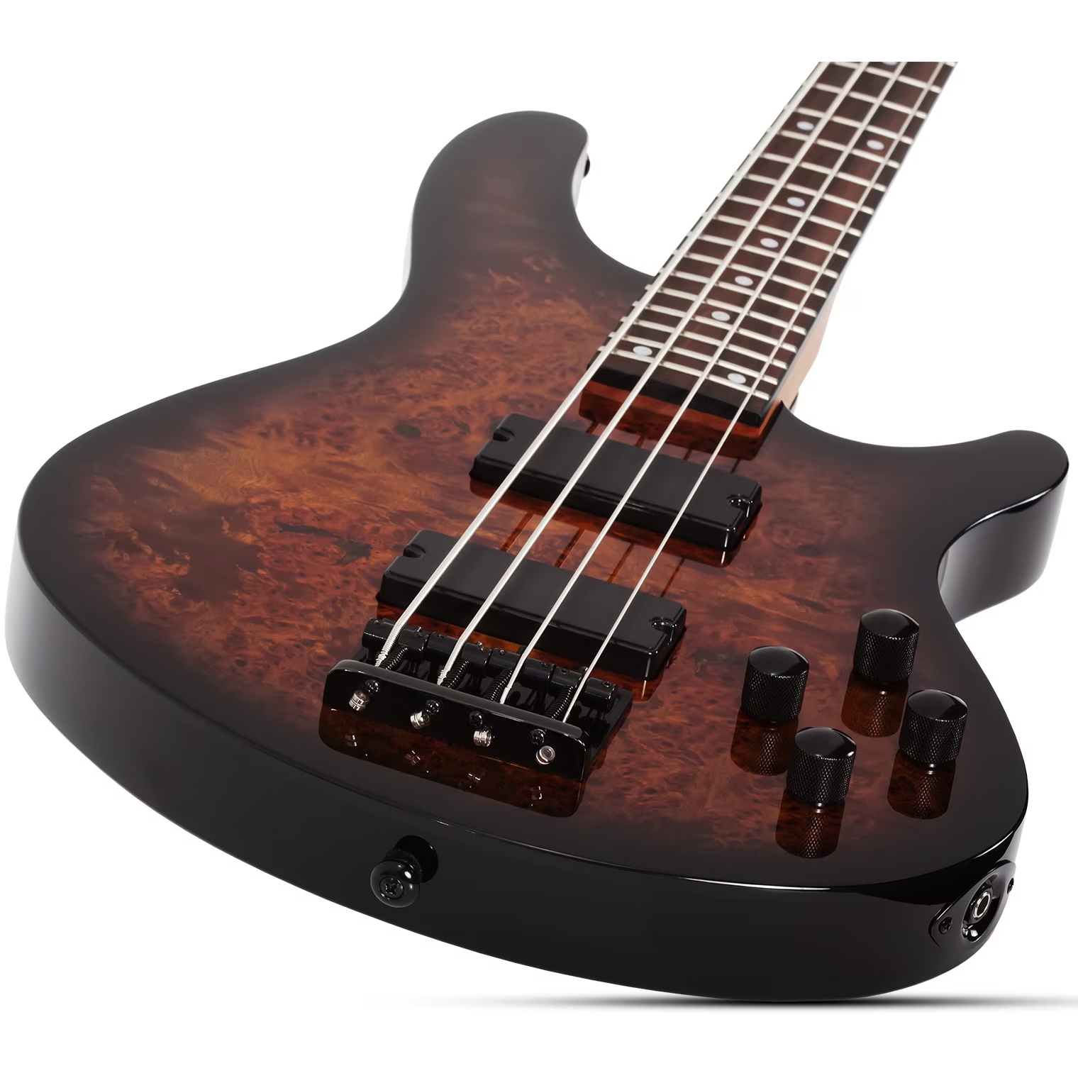 Schecter C-4 Standard Bas Gitar (Tobacco Burl) 2