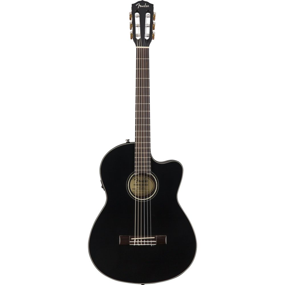 Fender CN-140SCE Nylon Thinline Black Elektro Klasik Gitar 2