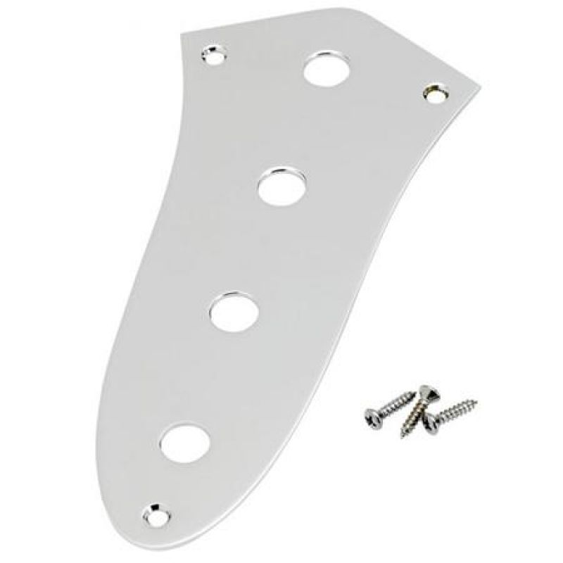 Fender Jazz Bass Control Plate 4-Hole Chrome Gitar Yedek Parça 1