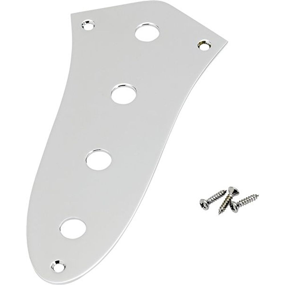 Fender Jazz Bass Control Plate 4-Hole Chrome Gitar Yedek Parça 3