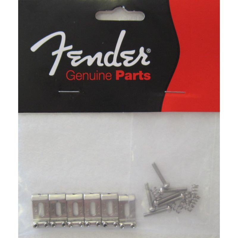 Fender American Standard Stratocaster Bridge Saddles 08-Present Nickel Set of 6 Köprü Yedek Parça 1
