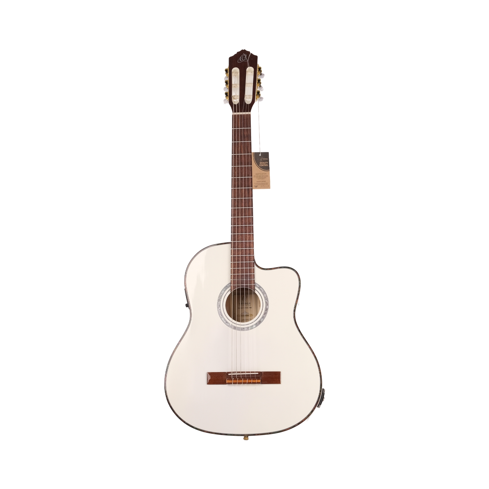 [Outlet] Ortega RCE145WH Thinline Elektro Klasik Gitar (Beyaz) (OL 25-26007) 1