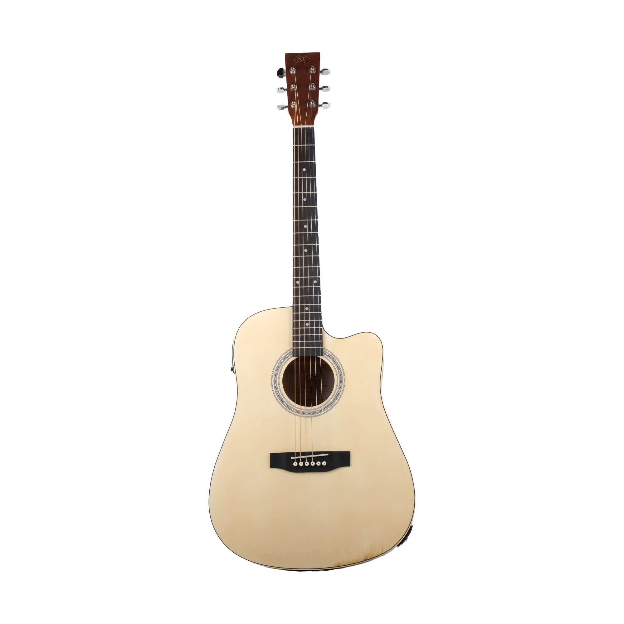 [Outlet] SX SD204CE Cutaway Elektro Akustik Gitar (Natural)(OL 25-25082) 1