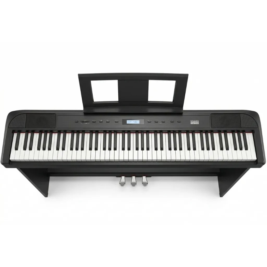 Donner Lite 200 Dijital Taşınabilir Piyano Set (Siyah) 2