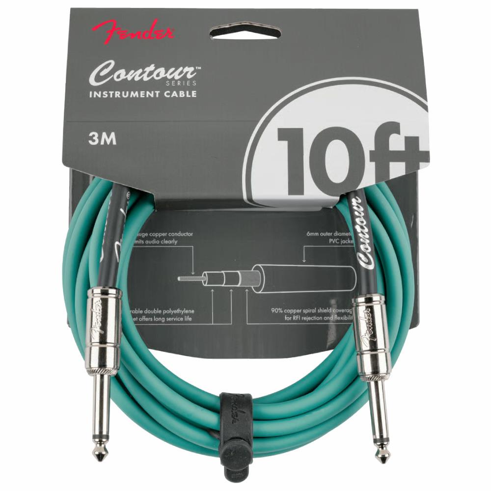 Fender Contour Serisi 5,5m Sherwood Green Enstrüman Kablosu 1
