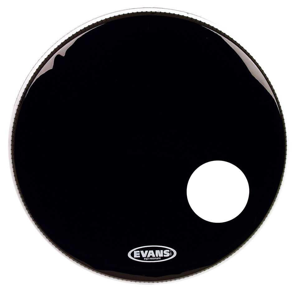 EVANS BD20RB 20" DERİ RESONANT SİYAH KİCK ÖN DELİKLİ TEK KAT 3