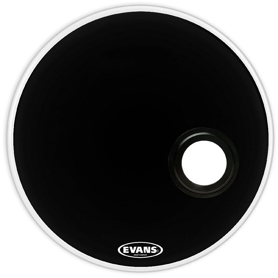EVANS BD22REMAD 22" DERİ RESONANT KİCK SİYAH ÖN SÜNGERLİ 2