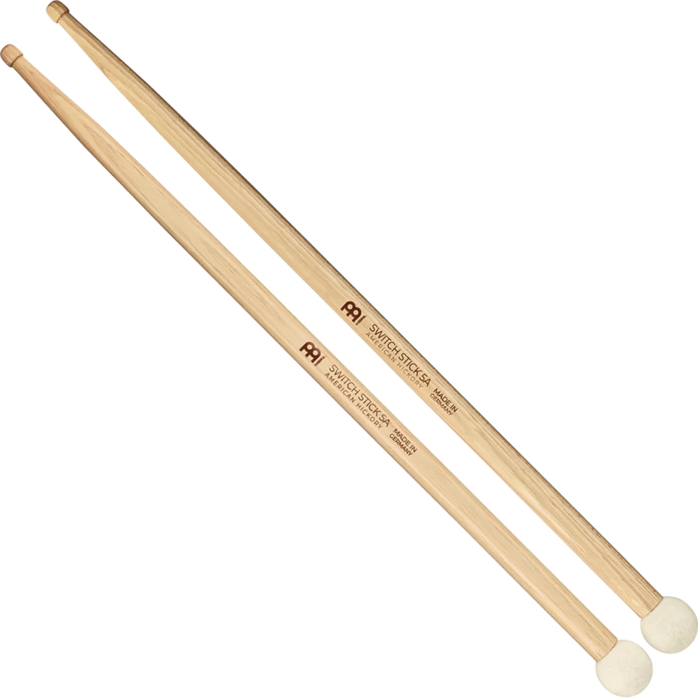 Meinl SB120 Hickory Hybrid Wood Tip 5A Combo Mallet Baget 1