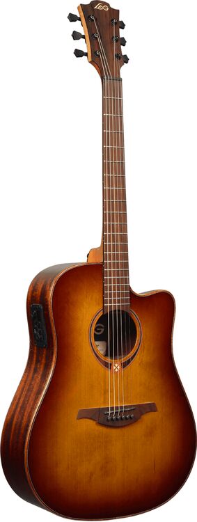 LAG GLA T118DCE-BRS Dreadnought Cutaway Elektro Akustik Gitar 1