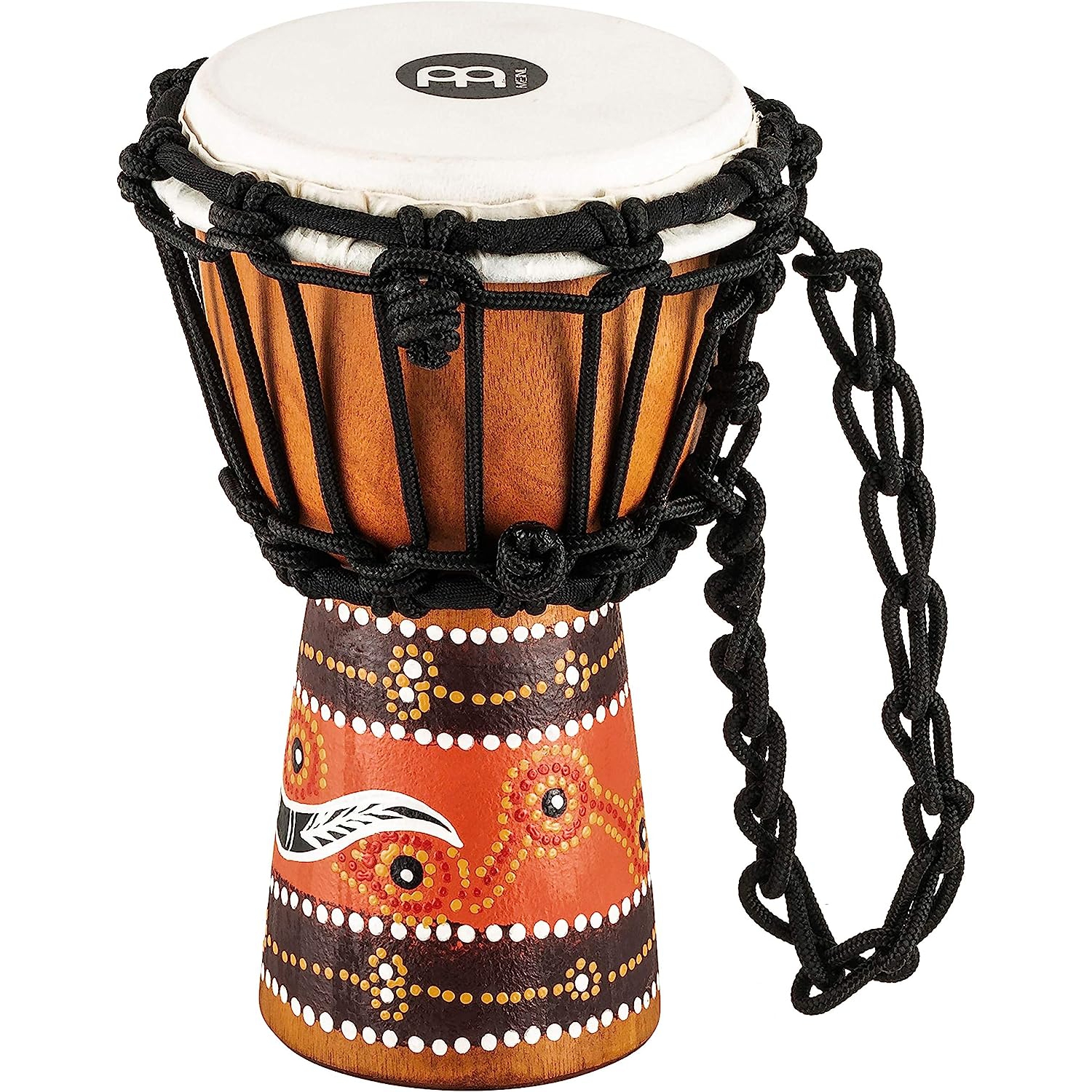 Meinl HDJ5-XXS African Style XX-Small Djembe (Brown Python Design) 1