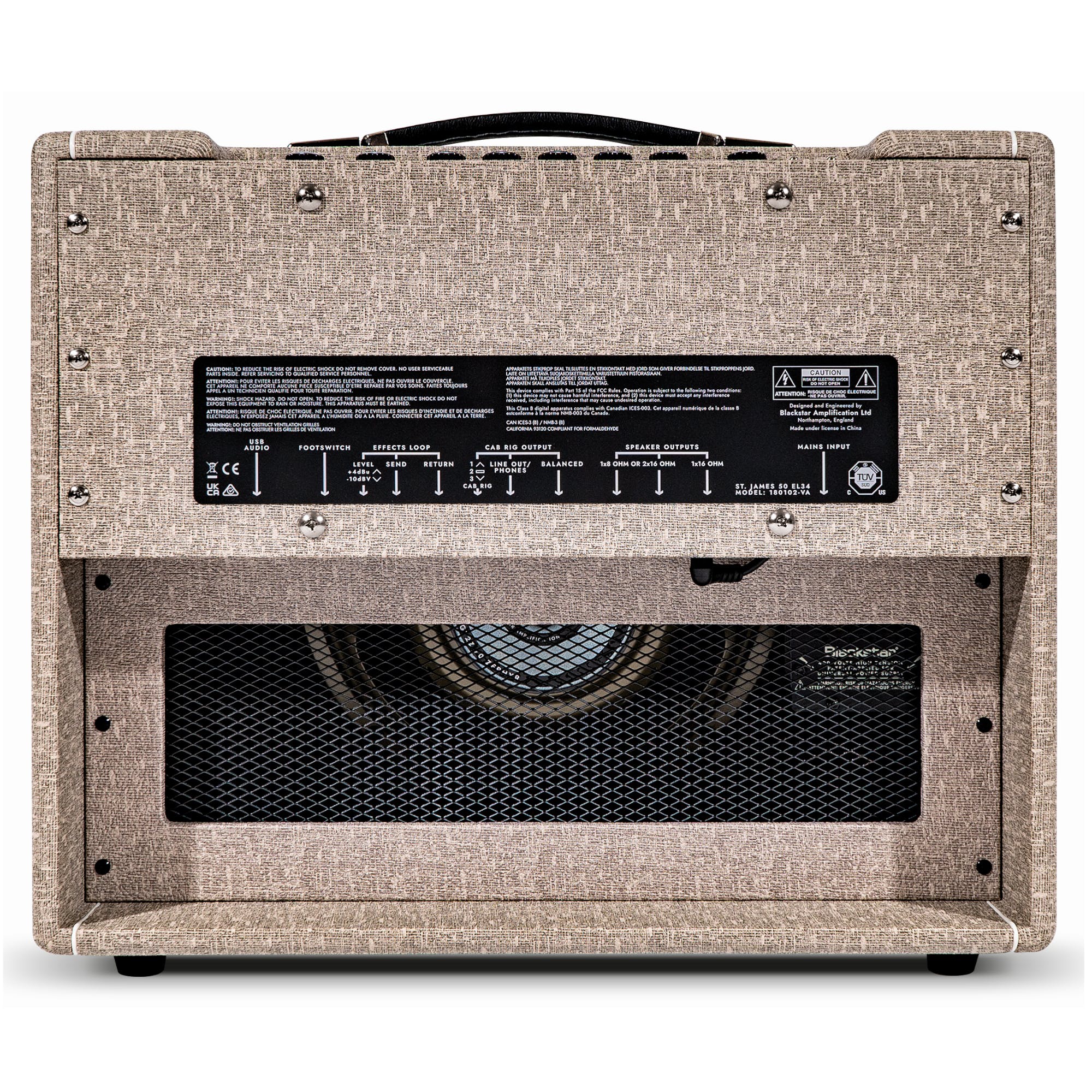 Blackstar St. James 50-watt 1 x 12" EL34 Tubes Combo Amfi (Fawn) 4