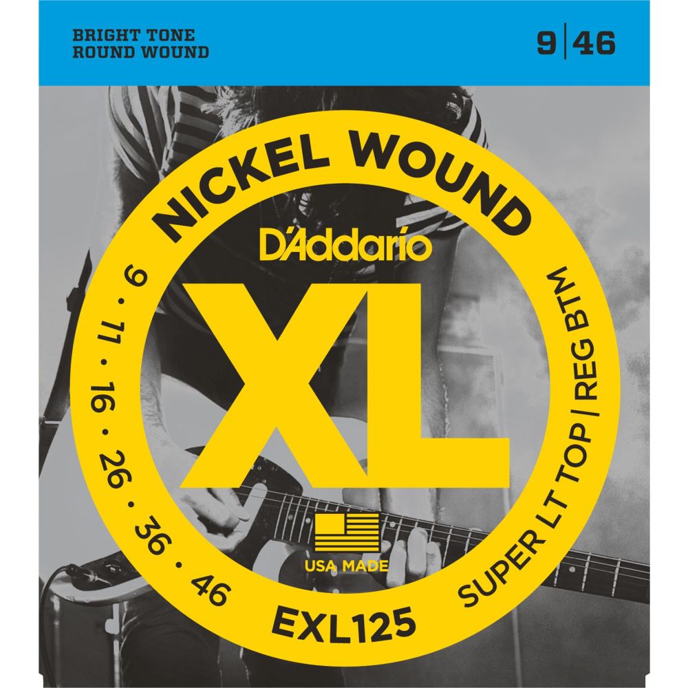 DADDARIO EXL125 ELEKTRO GİTAR TEL SETİ, XL, 9-46, SUPER LIGHT TOP/REGULAR BOTTOM 2