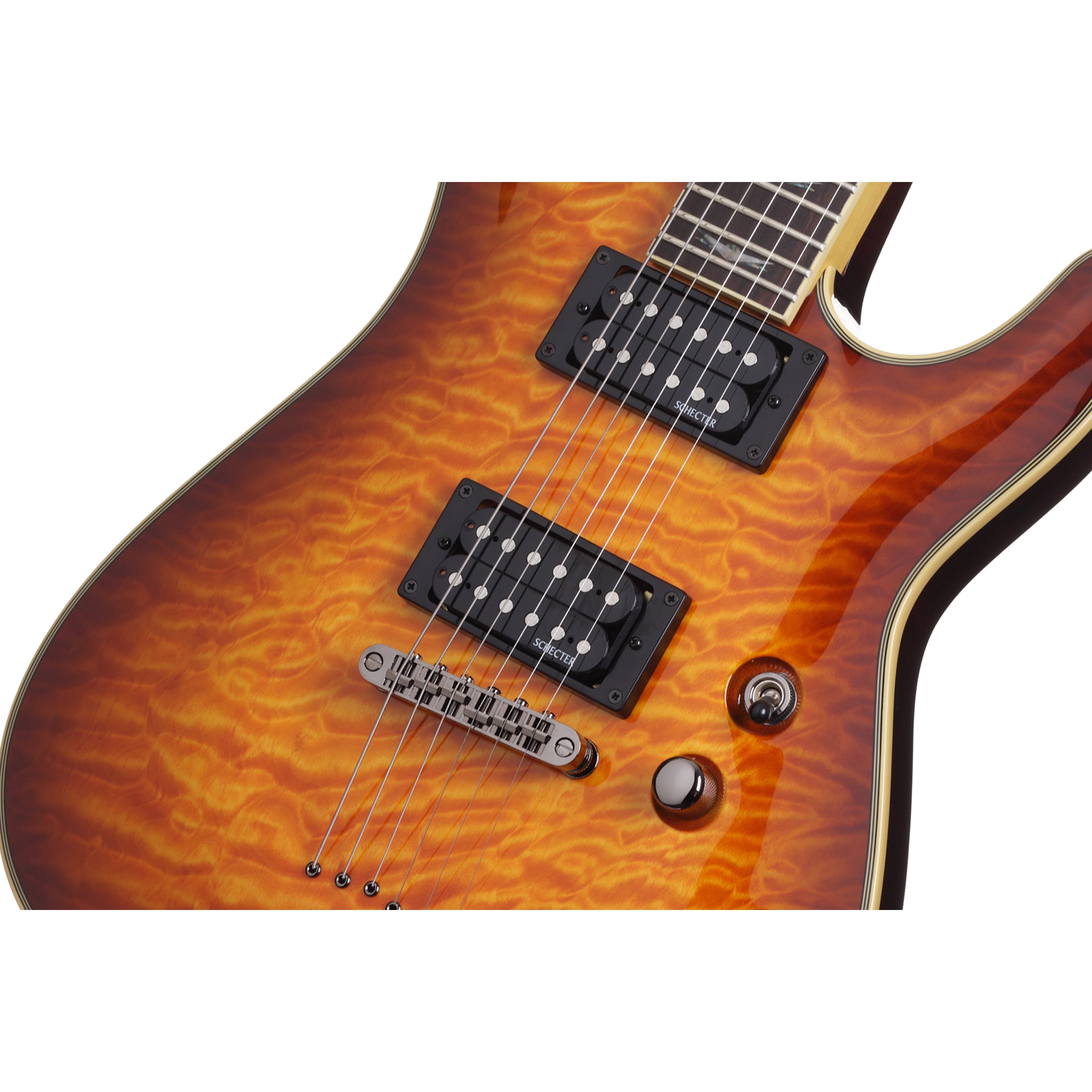 Schecter Omen Extreme 6 Elektro Gitar (Vintage Sunburst) 3