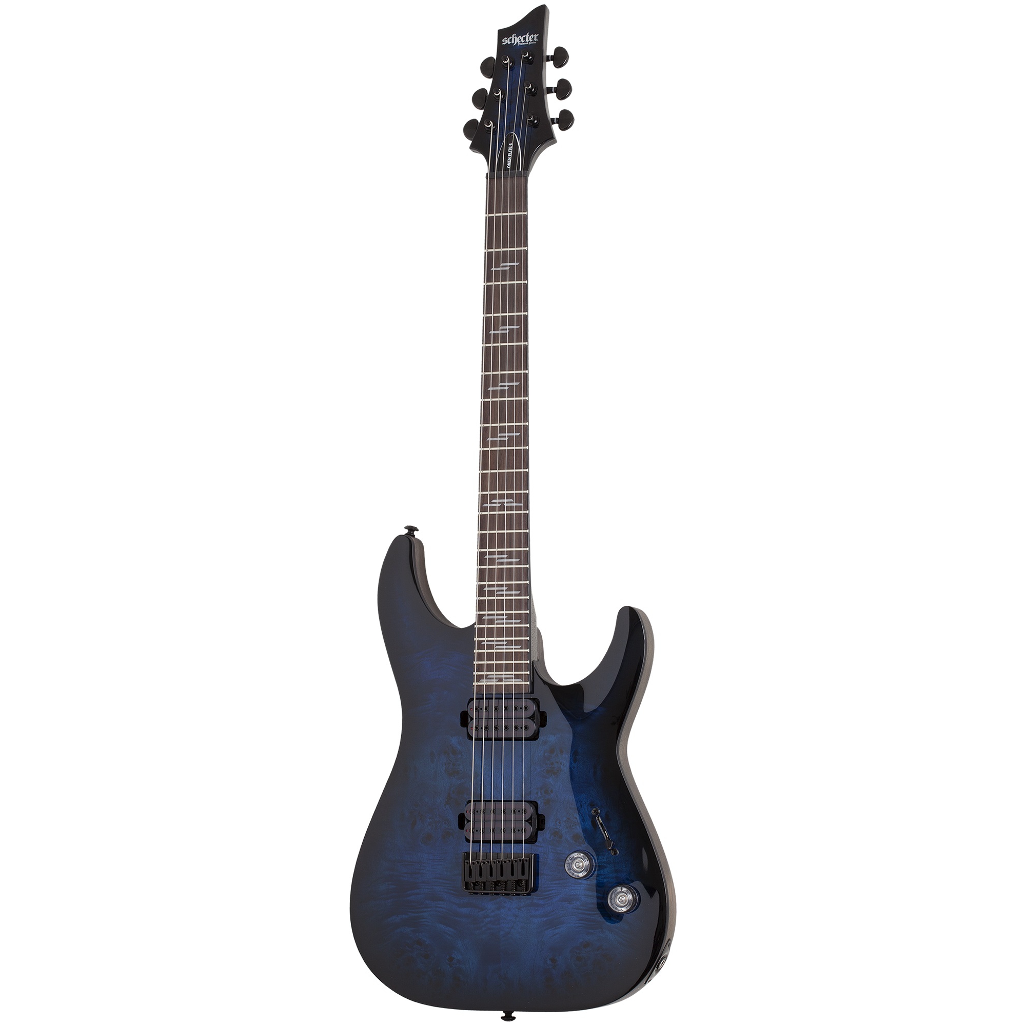 Schecter Omen Elite-6 Elektro Gitar (See Thru Blue Burst) 1