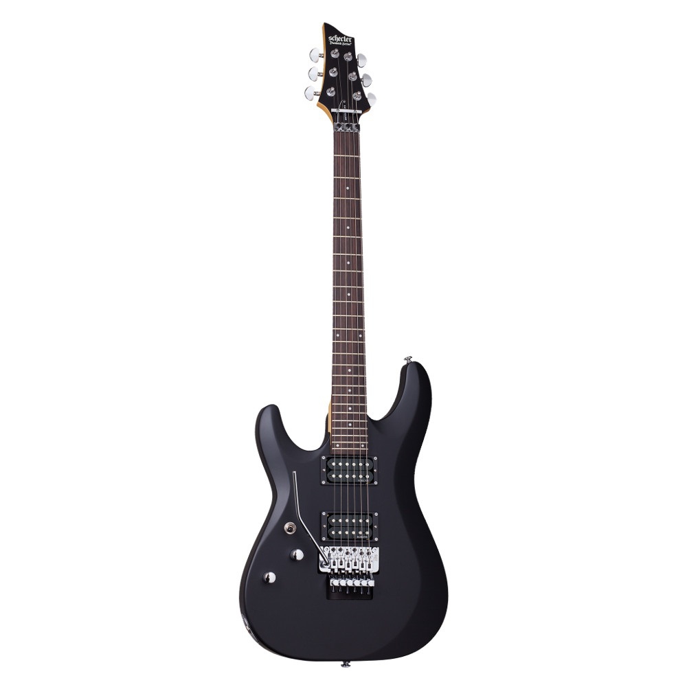 Schecter C-6 FR Deluxe Solak Elekktro Gitar (Satin Black) 1