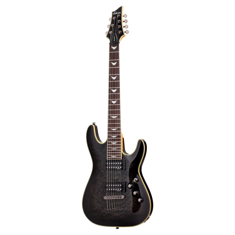 Schecter Omen Extreme 7 Telli Elektro Gitar (See-Thru Black) 1