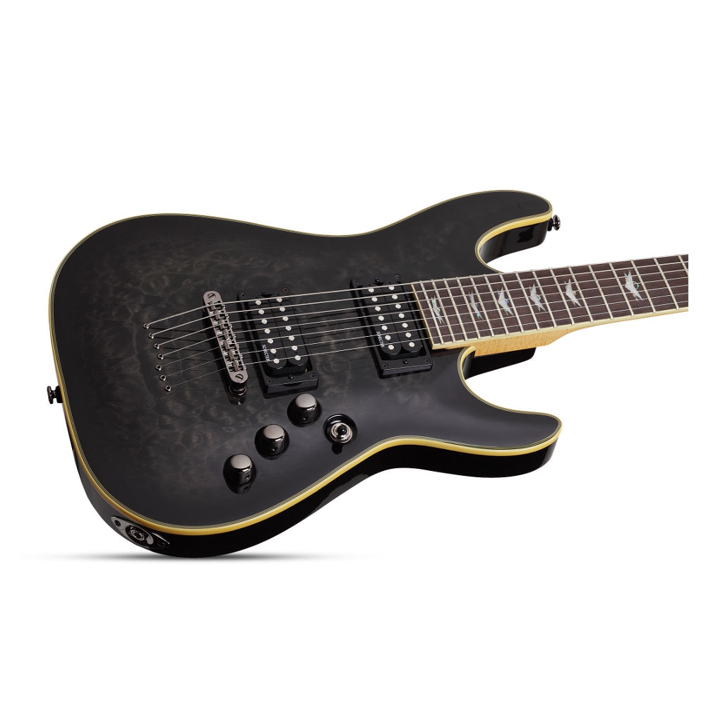 Schecter Omen Extreme 7 Telli Elektro Gitar (See-Thru Black) 2