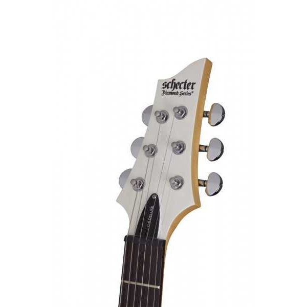 Schecter C-6 Deluxe Elektro Gitar (Satin White) 4