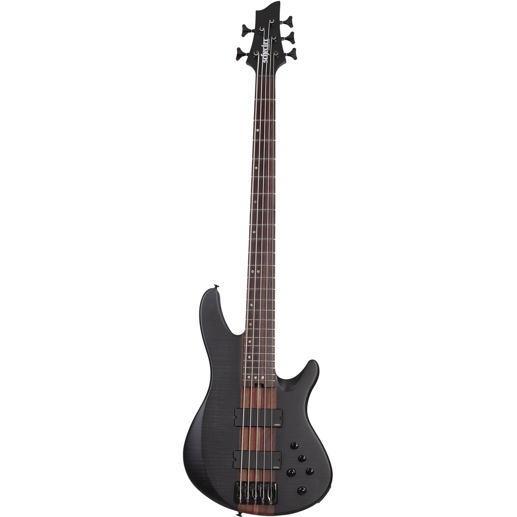 Schecter Charles Berthoud CB Series 5 Telli Bas Gitar (See Thru Black Satin) 1