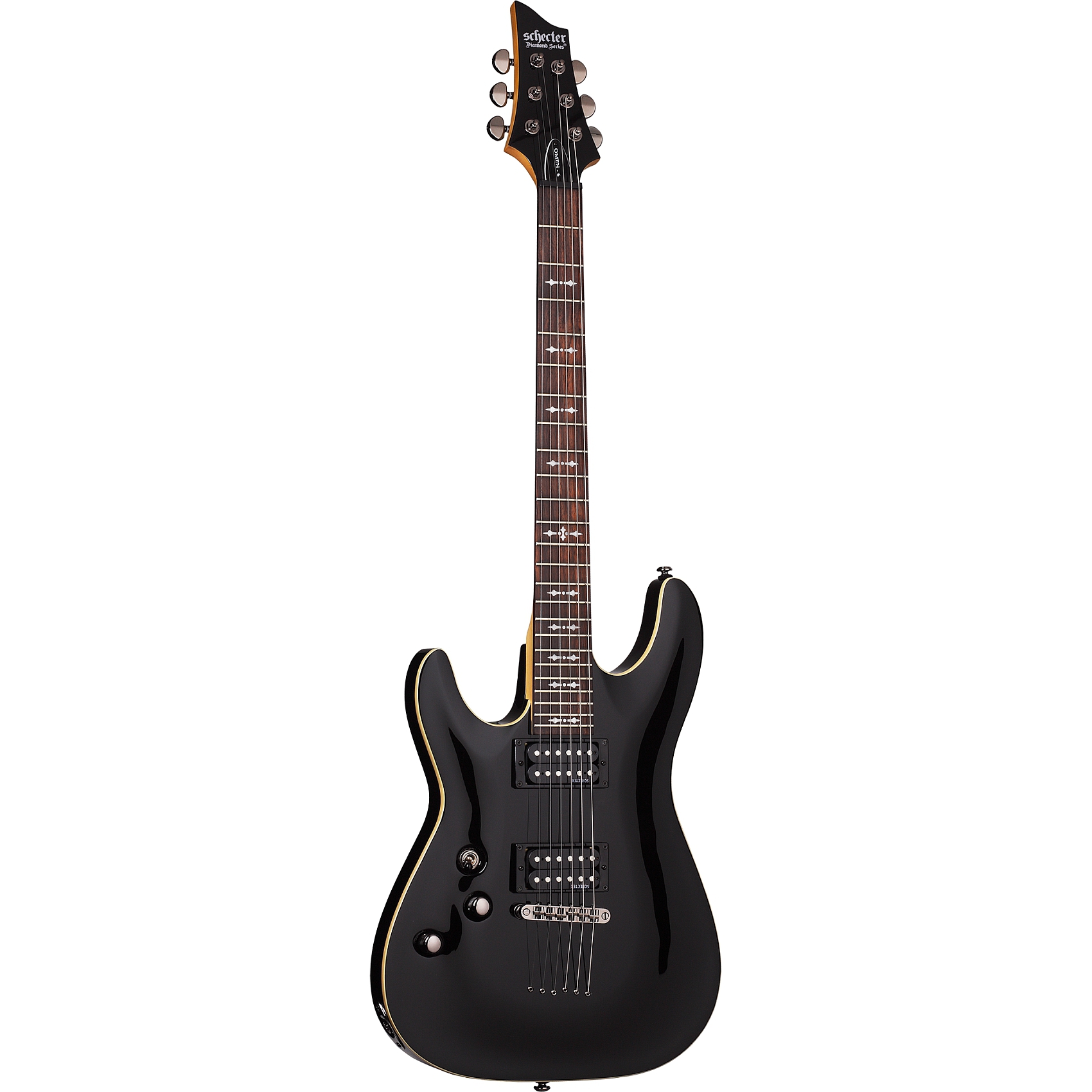 Schecter Omen 6 Solak Elektro Gitar (Gloss Black) 1