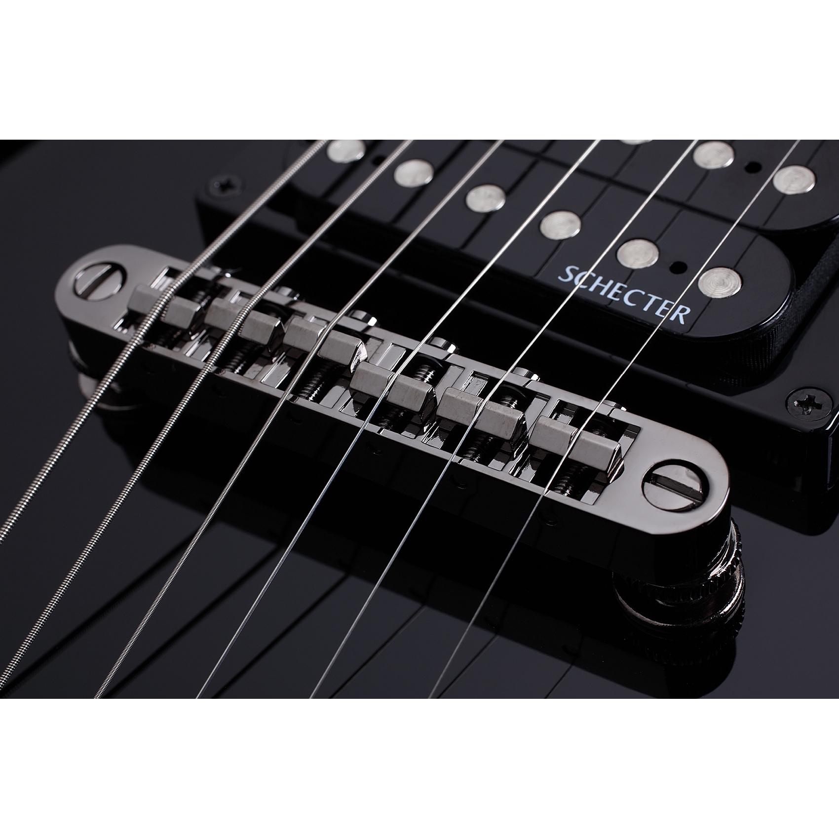 Schecter Omen 6 Solak Elektro Gitar (Gloss Black) 4
