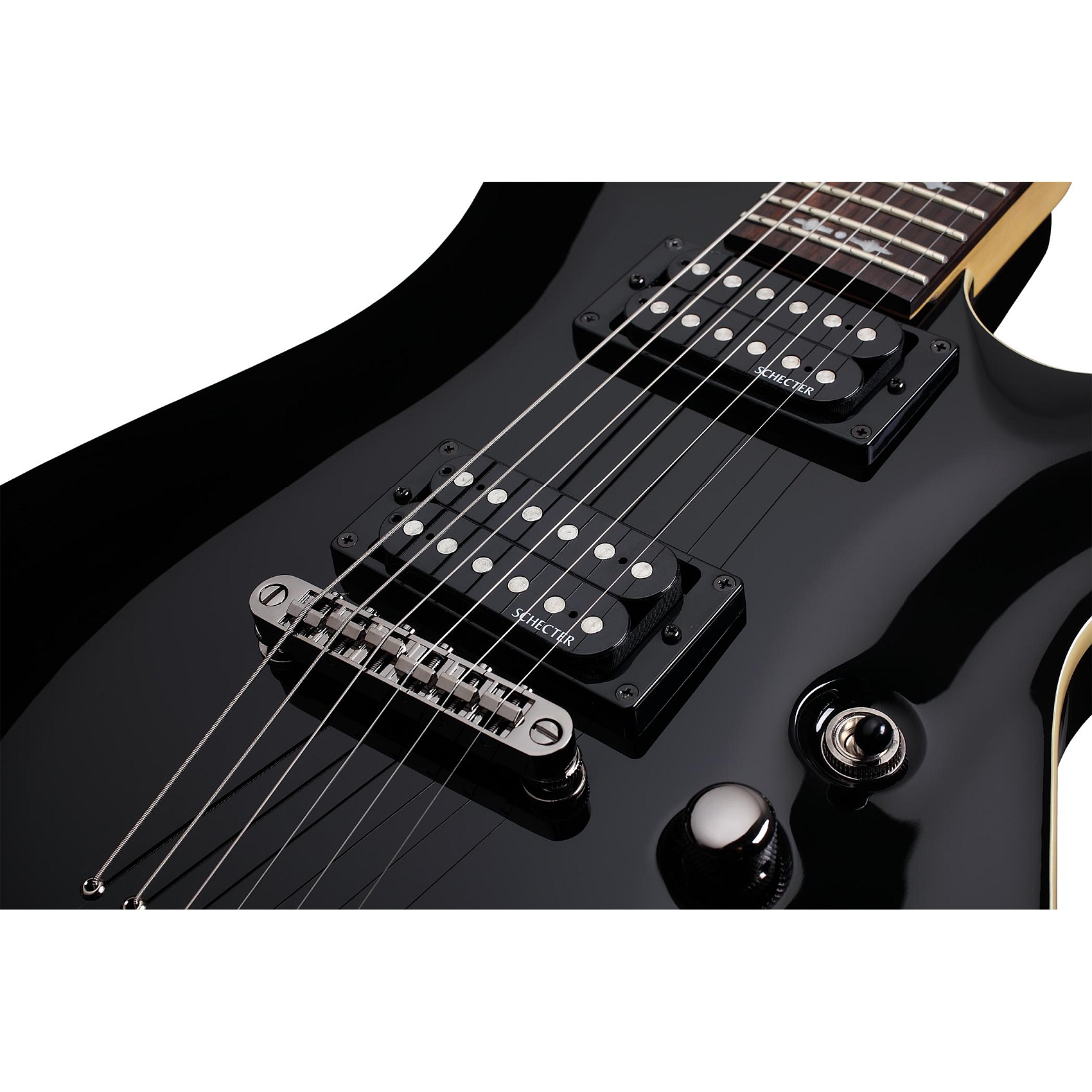 Schecter Omen 6 Solak Elektro Gitar (Gloss Black) 3