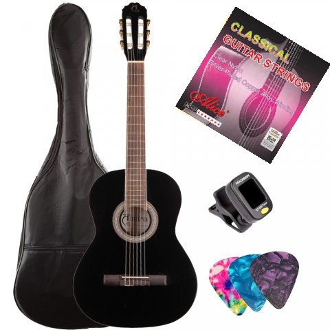 ALMİRA MG917-BK Tam Boy Yetişkin Klasik Gitar Seti 1